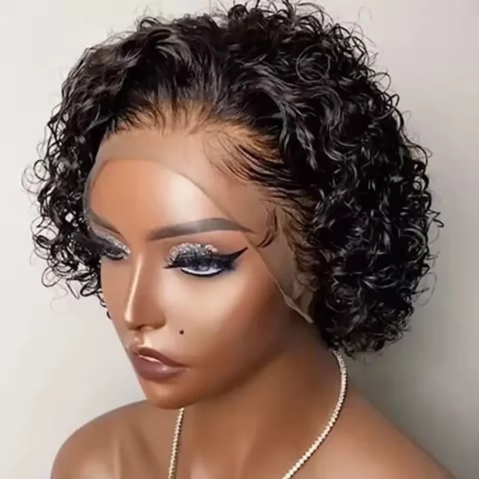 Lace Front Wigs - Pixie Cắt Tóc Giả 99J Màu