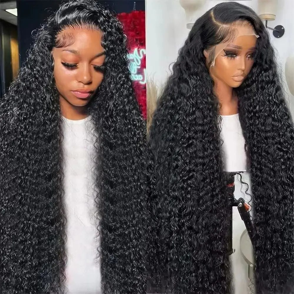 Human Hair Wigs - 200 Density Natural Colored Deep Curly