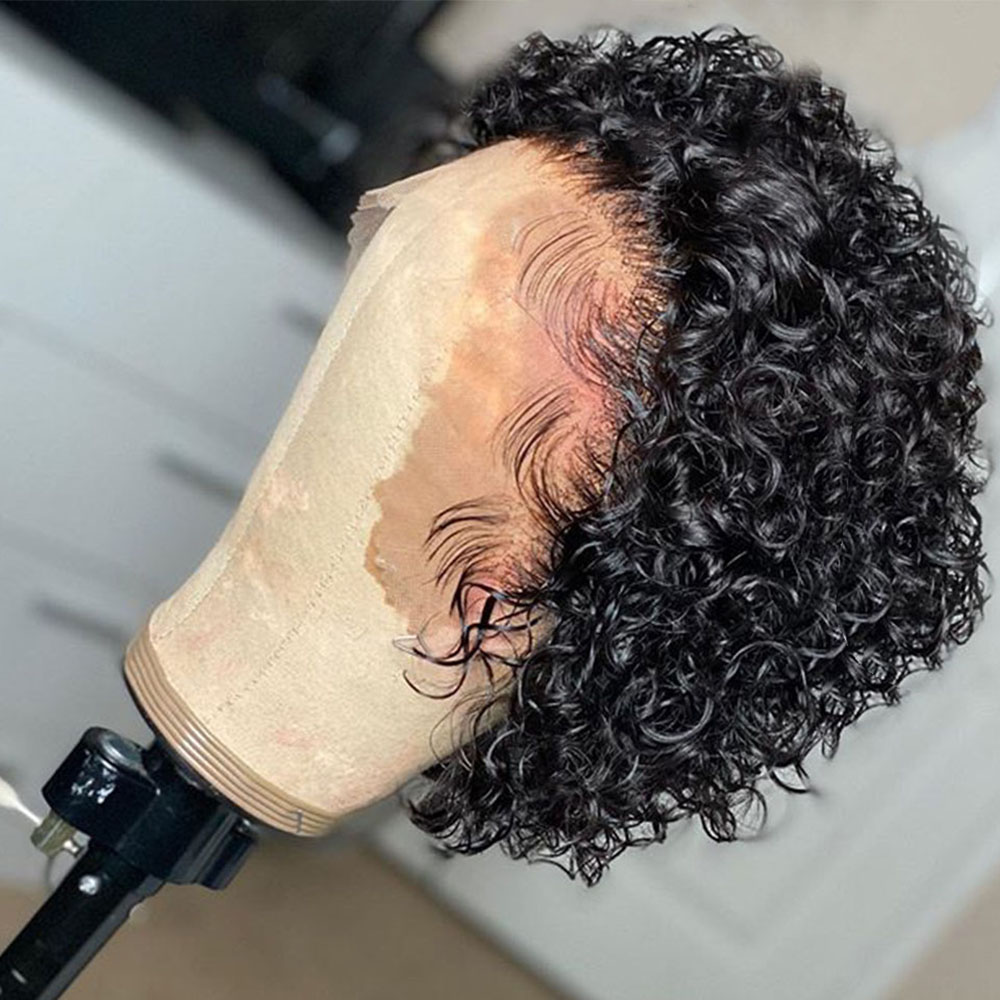 Curly Pixie Cut Wig Lace Human - đánh giá và giá Short Pixie Cut Wig Human Hair Cheap