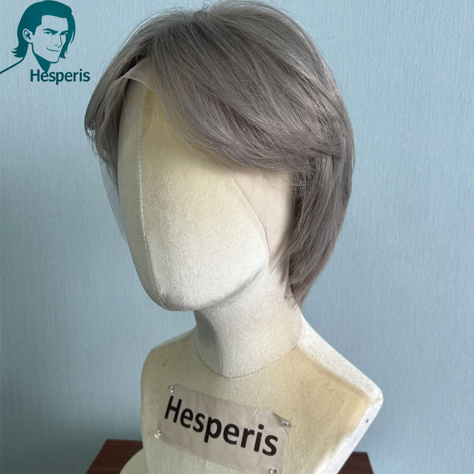 Hesperis Brazilian Remy Grey C - đánh giá và giá Pre Parted 13X4 Lace Front Bob Wig