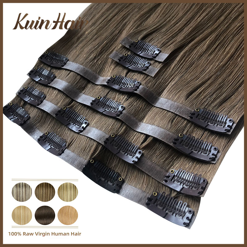 Straight Invisible PU Clip In  - đánh giá và giá Seamless Clip In Hair Extensions Human Hair