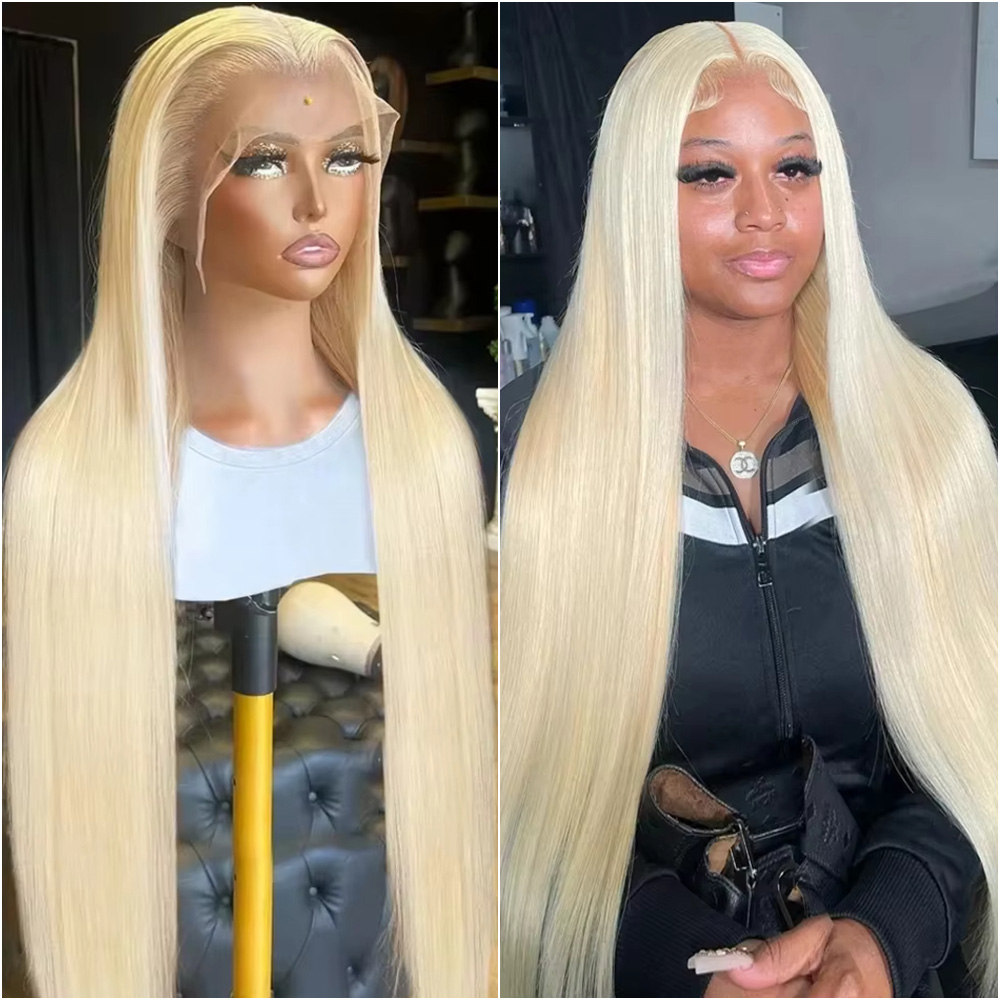 Blonde 613 Straight 13x4 Hd La - đánh giá và giá Hd Lace Frontal Wig Human Hair Pre Plucked
