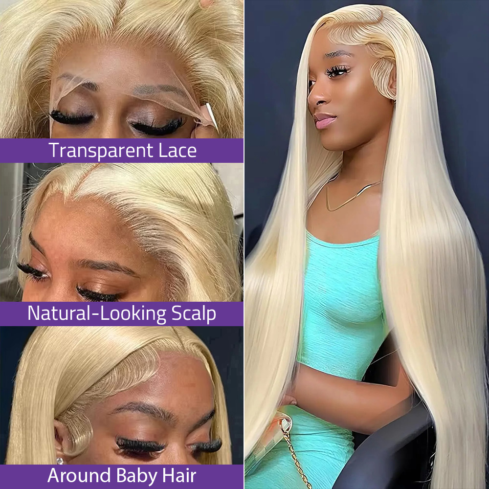 Blonde 613 Straight 13x4 Hd La - đánh giá và giá Hd Lace Frontal Wig Human Hair Pre Plucked