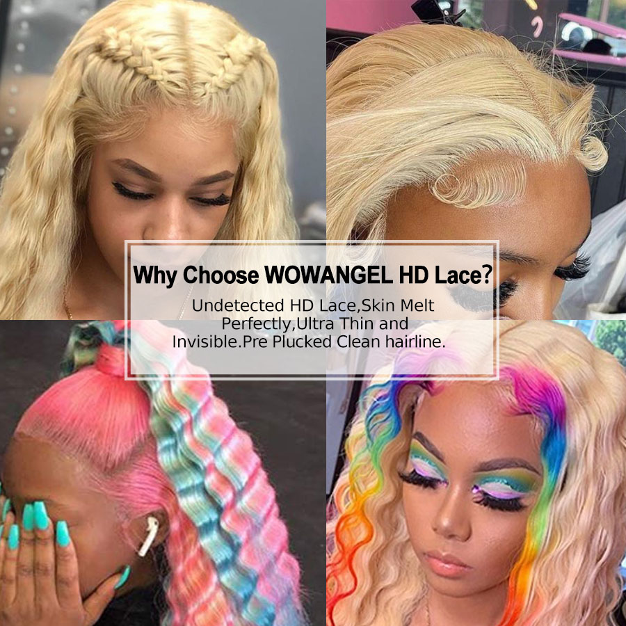 Wow Thiên Thần Real HD Ren Phí - đánh giá và giá 613 Blonde Body Wave Lace Front Wig