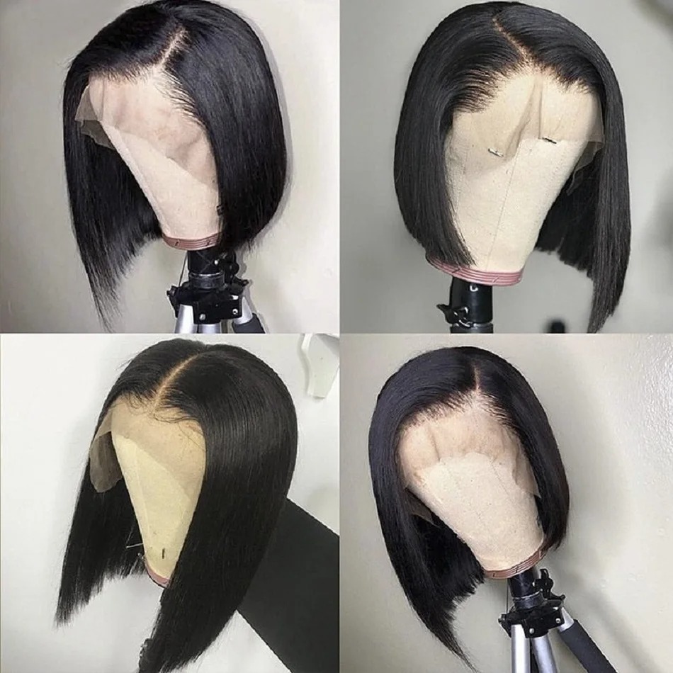 Black Wig Short Lace Front Wig - đánh giá và giá Pre Parted 13X4 Lace Front Bob Wig