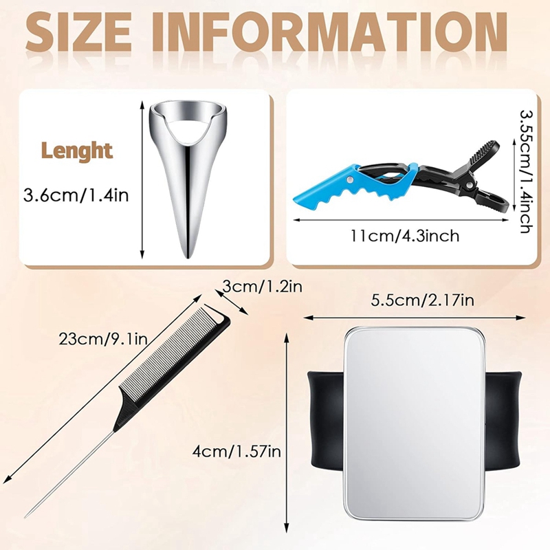 8 PCS Parting Ring Hair Select - đánh giá và giá Hair Clips