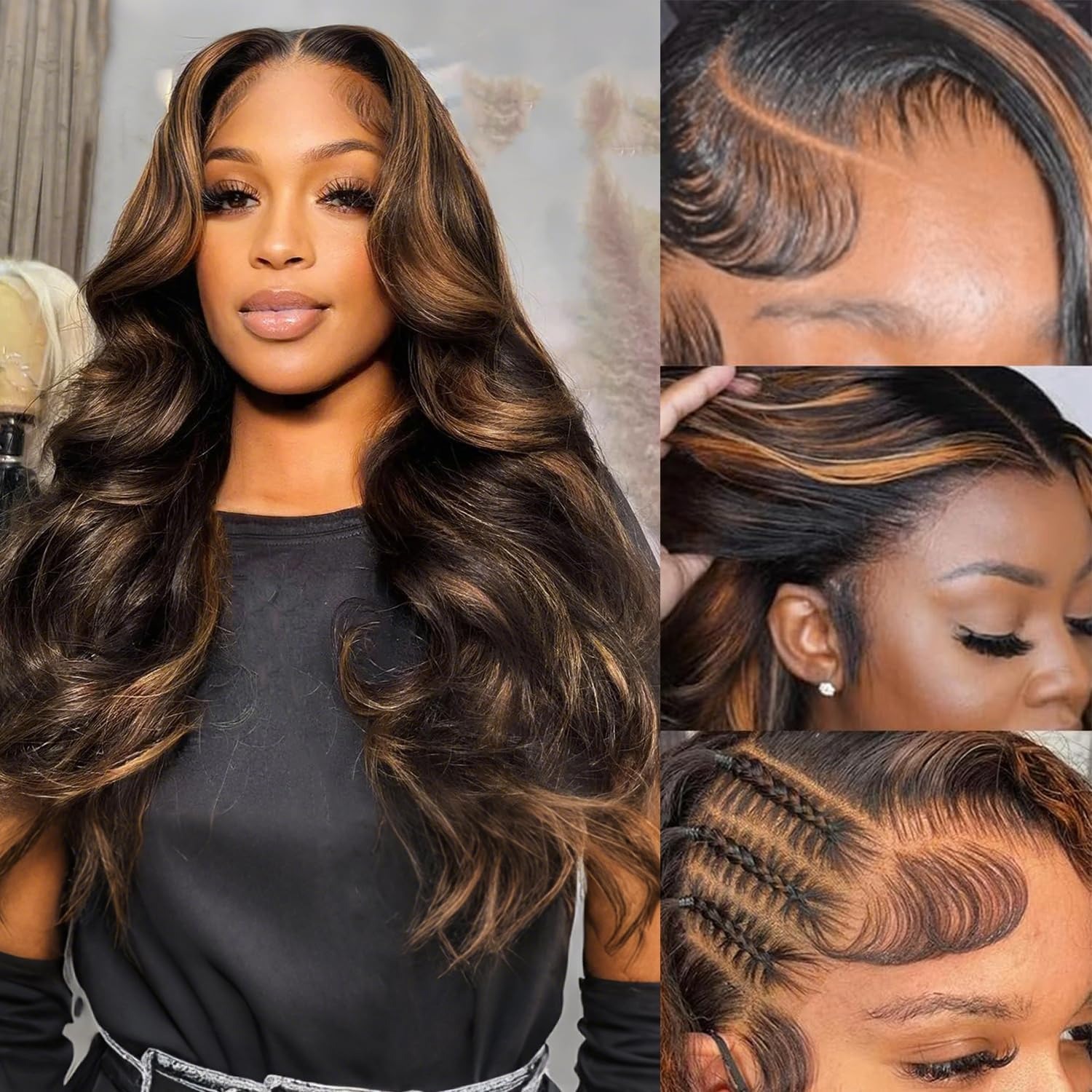 P1B/30 Wig 100% Human Hair Glu - đánh giá và giá Lace Front Wigs