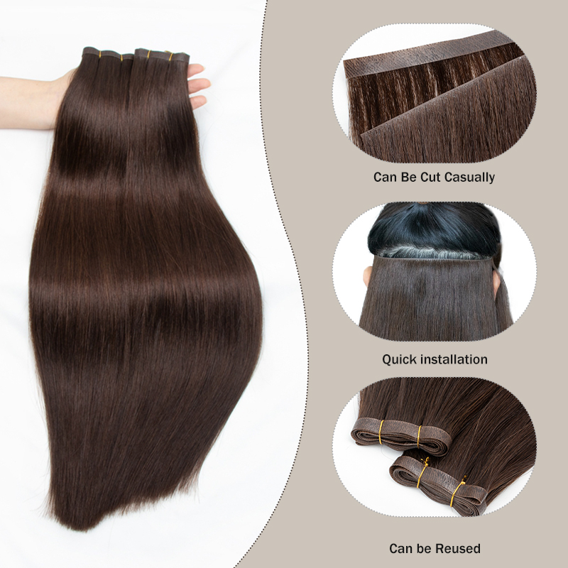 Invisible Long Tape PU Weft Hu - đánh giá và giá Invisible Tape In Extensions Real Hair